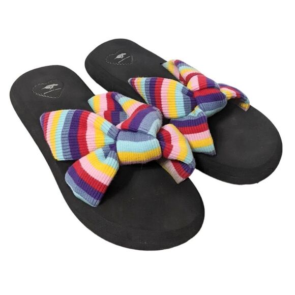 ROCKET DOG Slade Red Rollo Stripe Slide Sandals 9 - Picture 1 of 6
